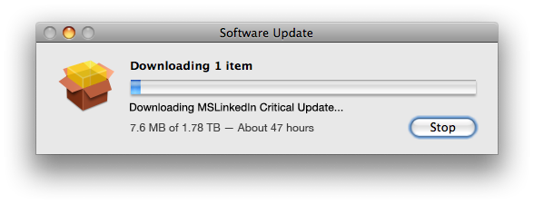 DownloadingMSLinkedInUpdate